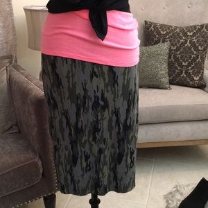 Wild Fable Camo Print Ribbed Skirt